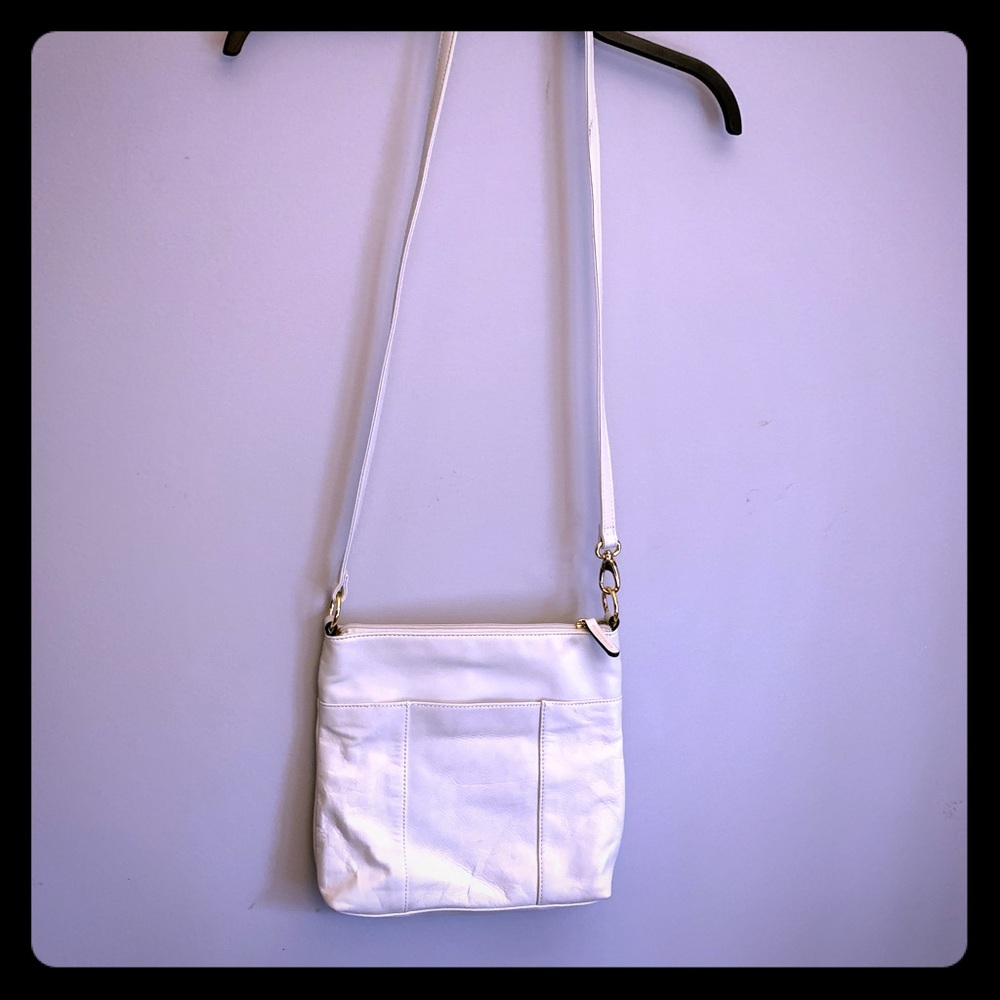 Tignanello Cream Crossbody Purse